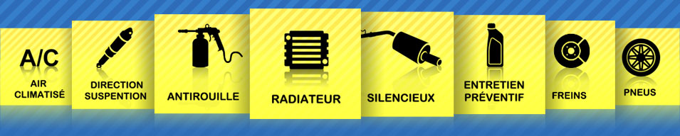 Garage Mont-Laurier - Radiateur, Silencieux, Antirouille, Changement d'huile, Air Climatisé, Direction suspension, Freins, Pneus